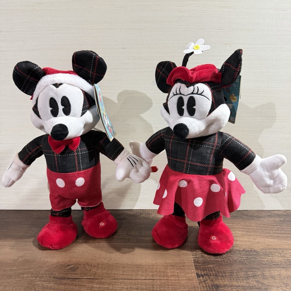 Gemmy‎ Disney Mickey & Minnie Mouse Set Dancing & Singing Musical Animated Plush